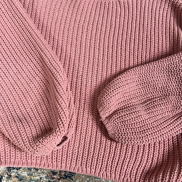 Girl H&M Dusty Rose Crew Neck Sweater - Picture 2 of 6